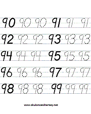 okul öncesi 90 dan 100 ye kadarki sayılar çizgi çalışması